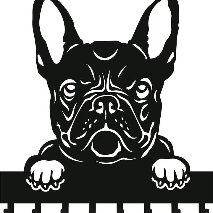 Wall-mounted French Bulldog leash holder for wholesale by Store and Design