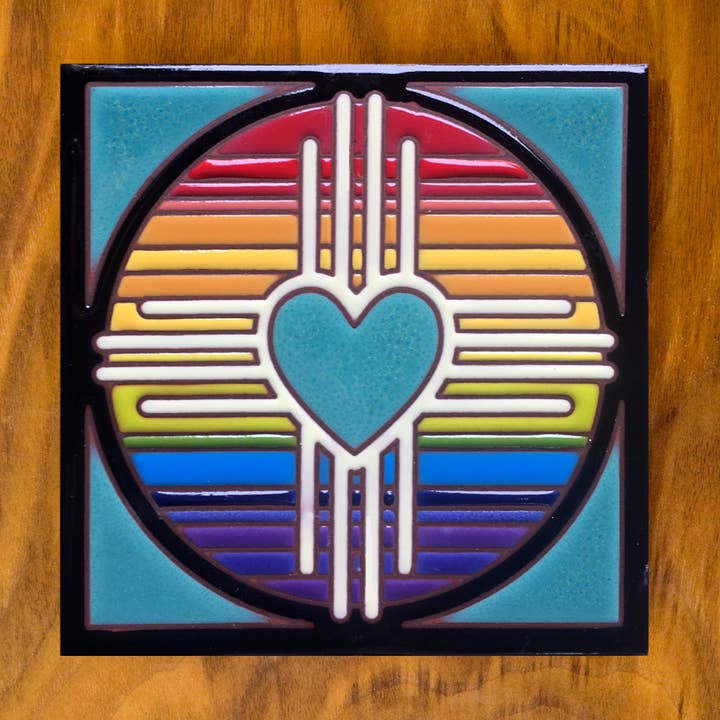 New Mexico Love Art Tile Trivet for wholesale by Carly Quinn Designs