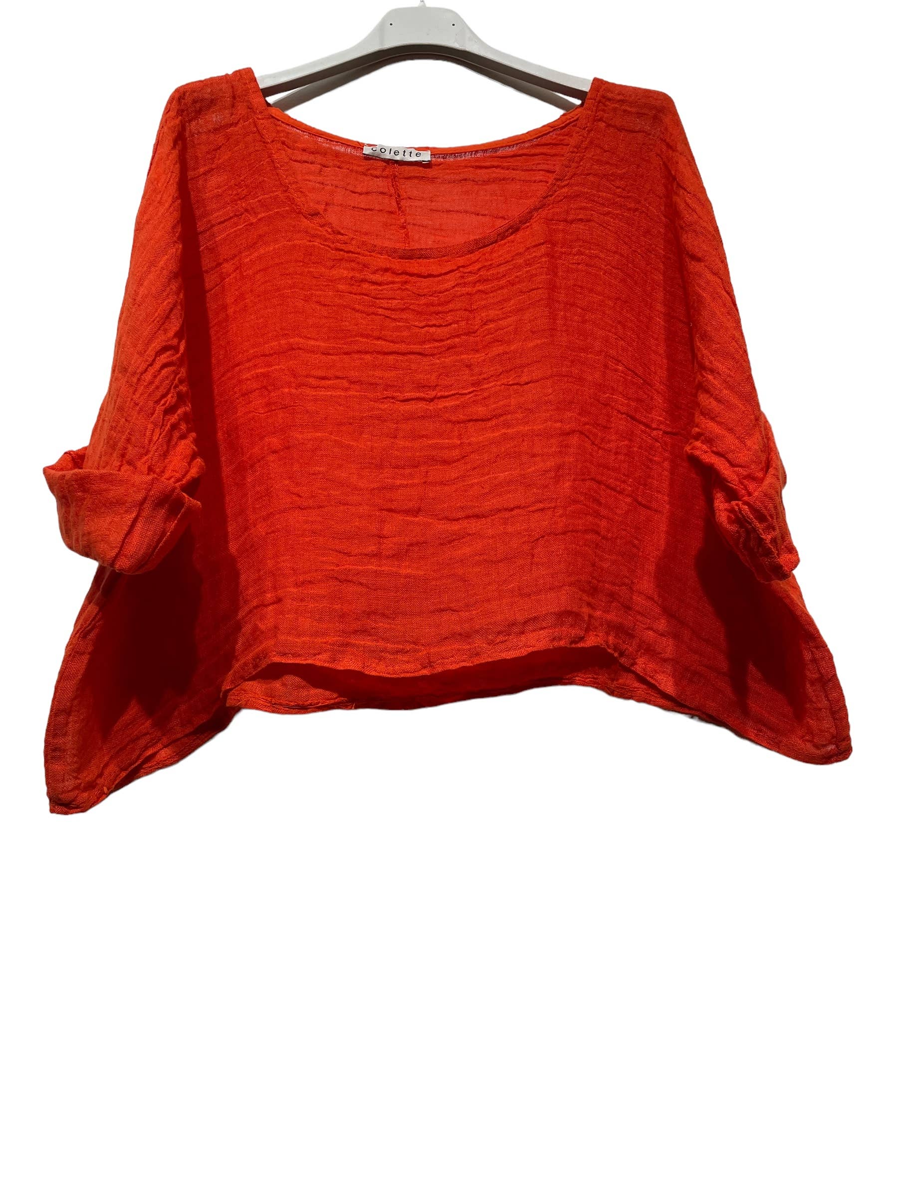 LINEN & COTTON HOUSE – Engroshandel Bluse - Dame – 18415 top i hør til forårs- og sommertøj4