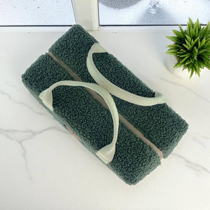 Emmanuel Création - Wholesale Lunch Bag/Box - Ice cube M cooler bag, "Bouclette" khaki3