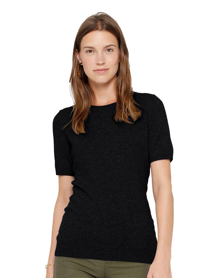 The Women's Crewneck Short Sleeve Cashmere Sweater for wholesale by State Cashmere