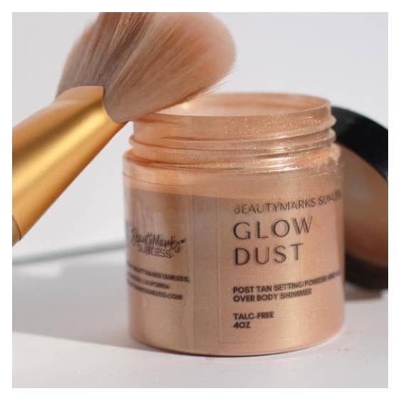 BeautyMarks Sunless - Vente Fixateur de maquillage en spray/poudre fixatrice - Glow Dust : poudre fixatrice après le bronzage et effet miroitant sur tout le corps7