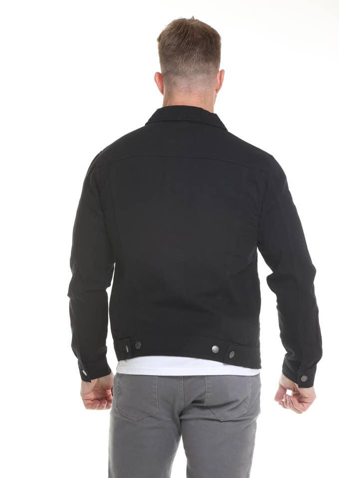 Black Men's Denim Jacket for wholesale on Faire3