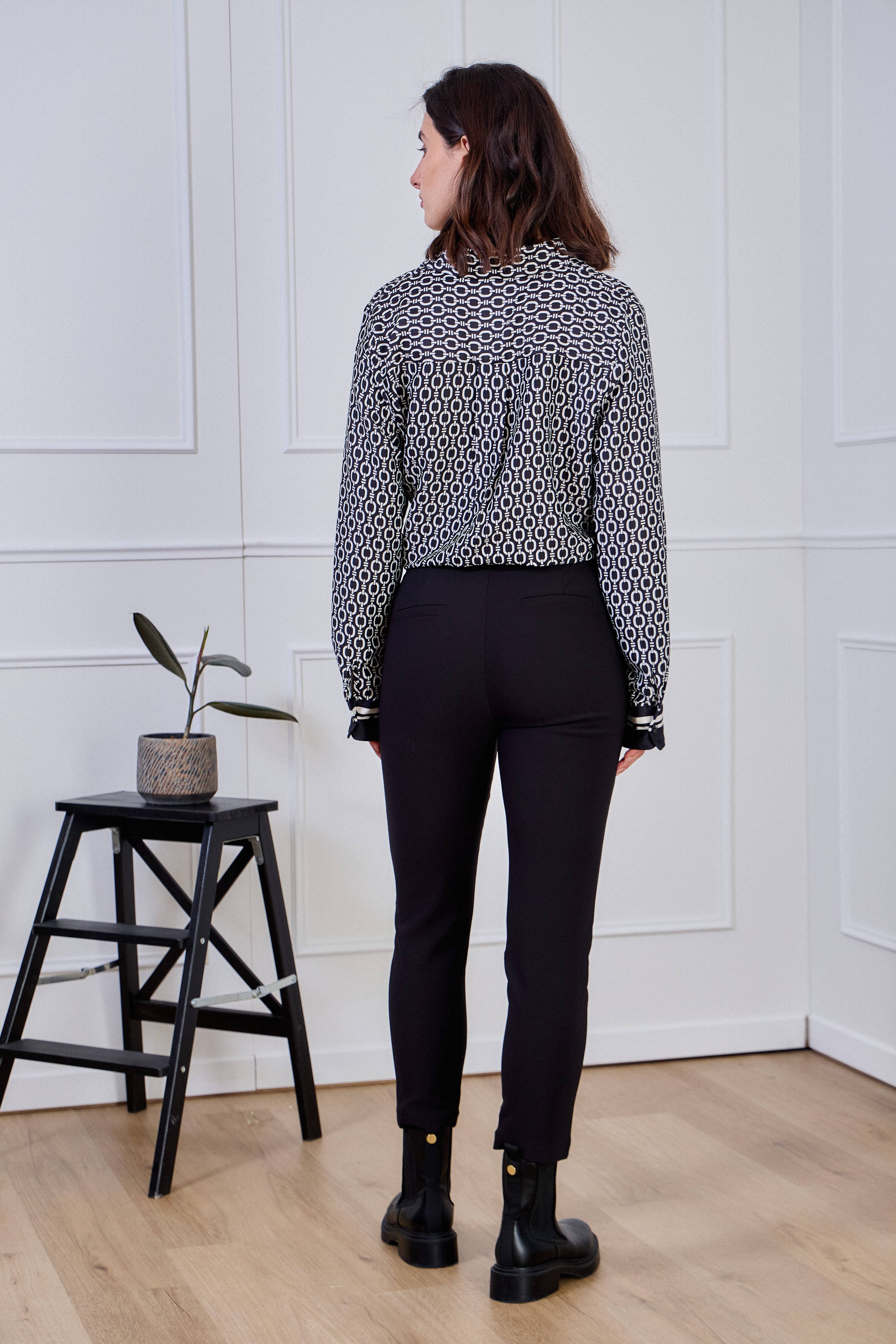 LULUMARY - Wholesale Overhemd met knopen - Dames - Kettingprint overhemd CH352A24