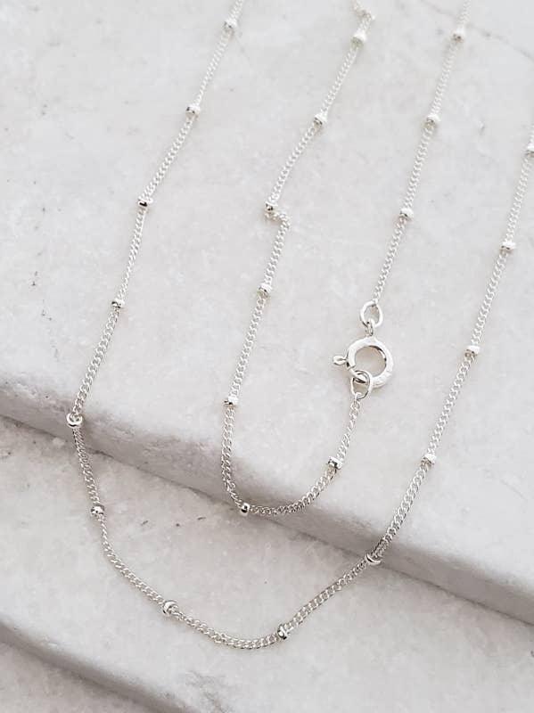 Sosie Designs - Wholesale Link & Chain Necklace - 18" Sterling Silver Satellite Beaded Chain3