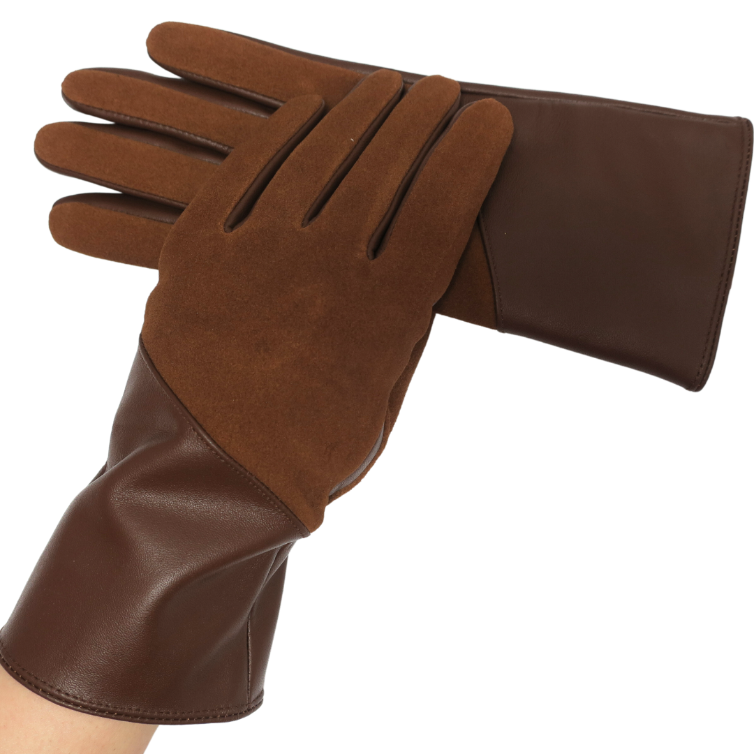 Allesco Inc. - Vente Gants – femme - Gants Club Rochelier en daim et cuir pour femmes, Touch3