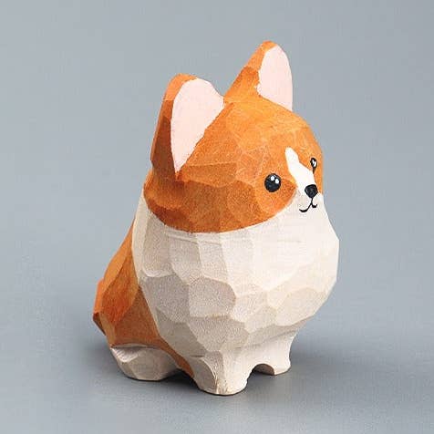 Gohobi handgefertigter Corgi-Hund aus Holz für den Großhandel von Gohobi (We cover U.S. import duties)