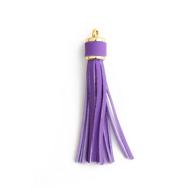 ACCITY - Wholesale Keychain - Unisex - Leather Fringe Keychain, PU Tassel Bag Charm_CWAB50077