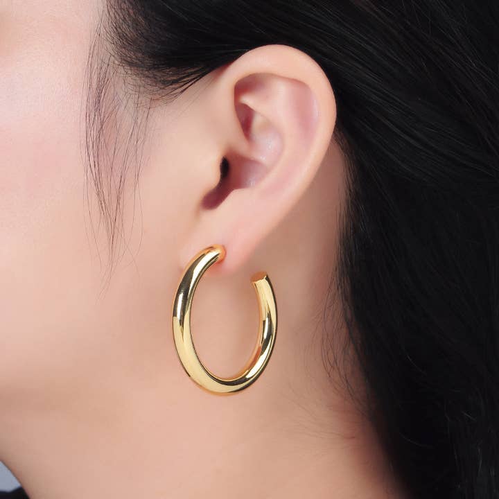 Aim Eternal - Wholesale Hoop Earrings - 24K Gold Filled 40mm, 45mm, 35mm Hoops | AD720 - AD7221