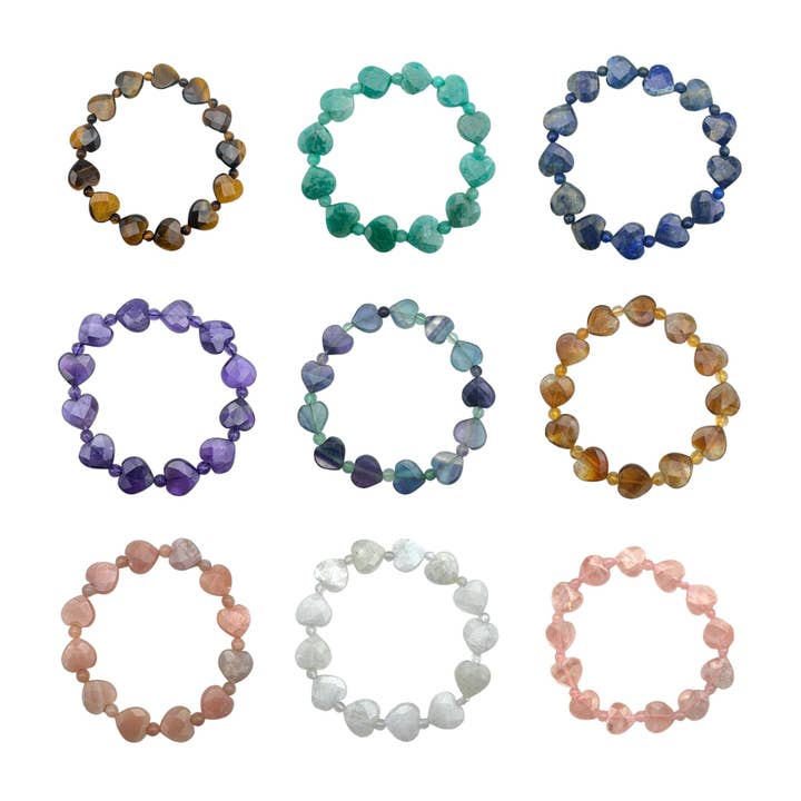 AA pearl & heart bracelet for wholesale by Foliesbijoux