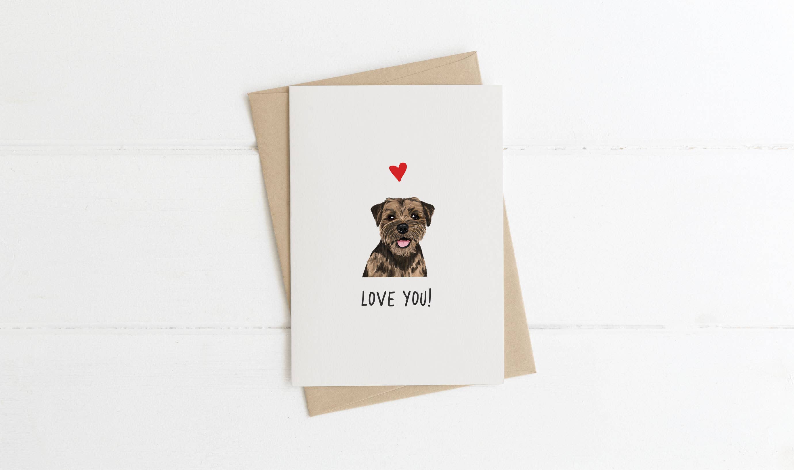 Richarts Designs – wholesale Everyday greeting card – A6 Dog card, mini dog cards, love you, from the dog13