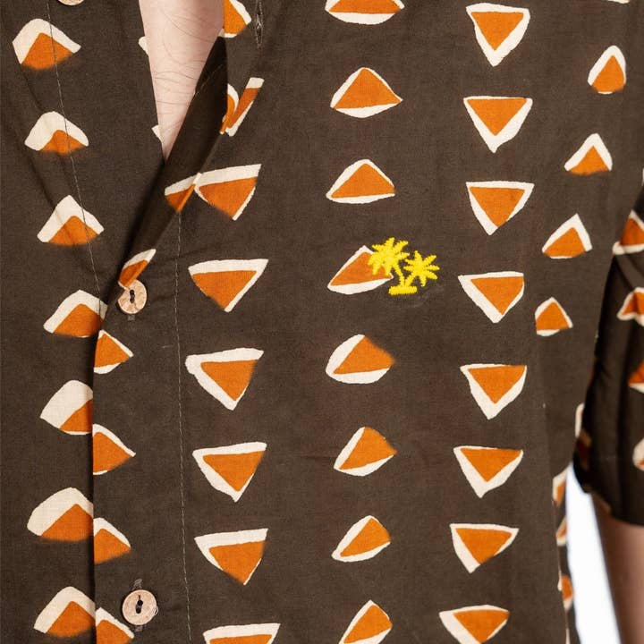 Brown Men's Shirt Guadalupe for wholesale on Faire2