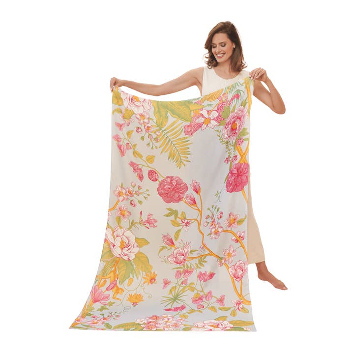Powder Design inc - US - Wholesale Scarf - Women's - Printed Floral Jungle Scarf - Lavender