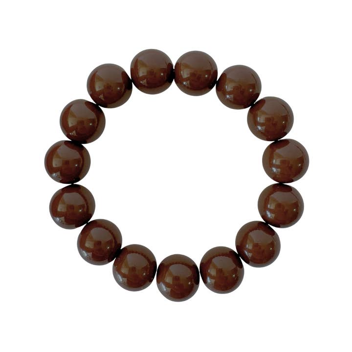 Bold Beads Bracelet | Chocolate for wholesale by vanMauZ