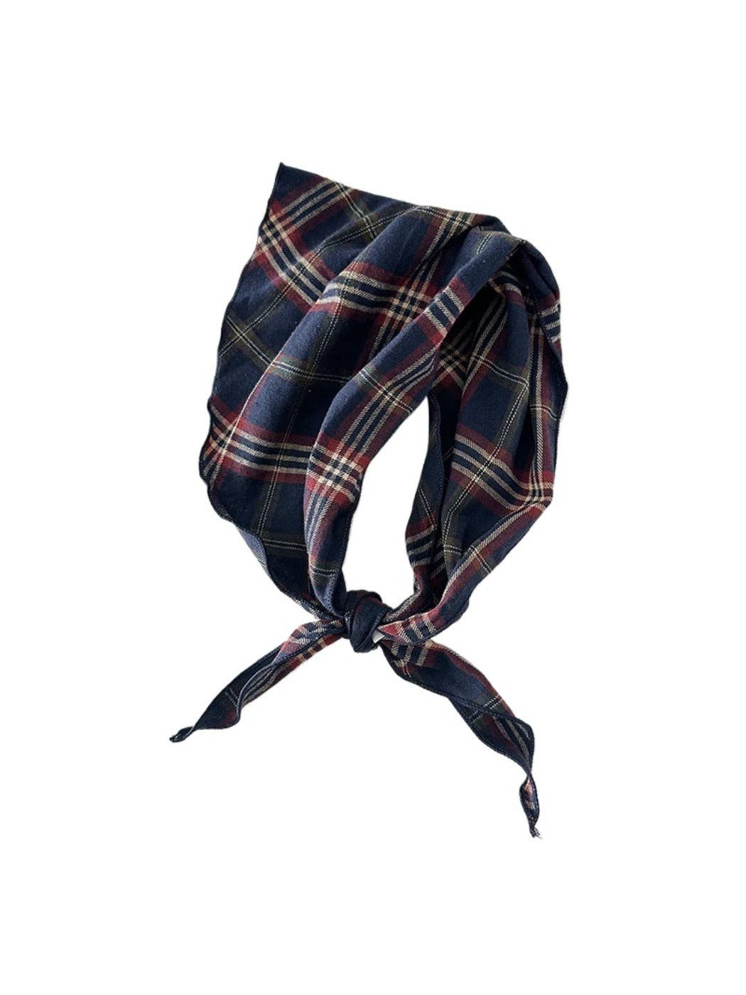 Funkyrel® Atzbranding Limited - Wholesale Scarf - Women's - Scarvii - Vintage Plaid Triangle Scarf4