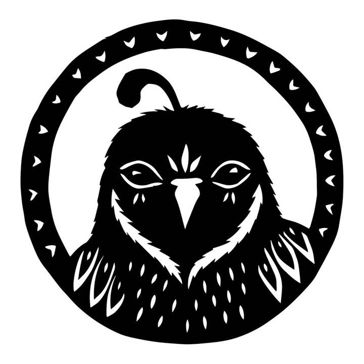 Woodland Critters: Quail - 8 x 8 inch Cut Paper Art Print for wholesale by Rural Pearl: Cut Paper Art by Angie Pickman