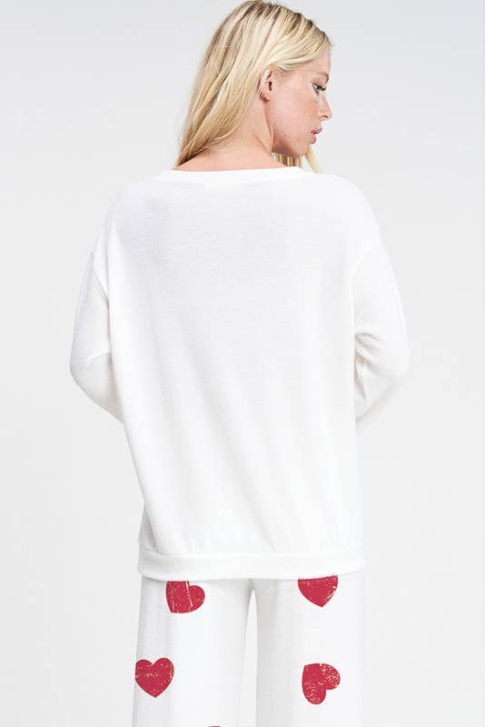 Lemon Tree - Wholesale Lounge Set - Women's - Heart smile  sleep lounge wear set12