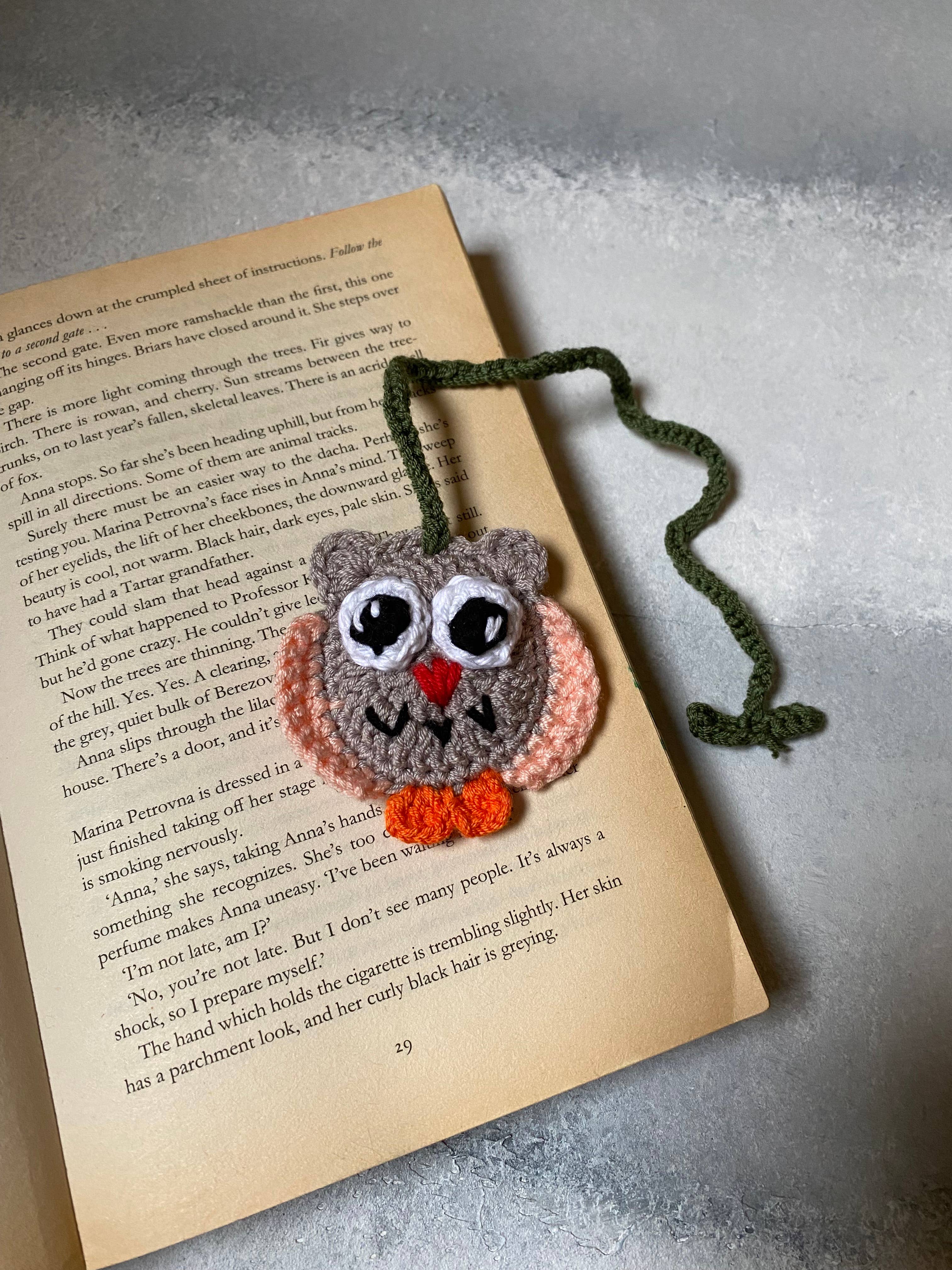 Honey Art and Nature – Marcador por atacado – Marcador de livros de coruja crochet, acessórios de cordas para animais, Han6