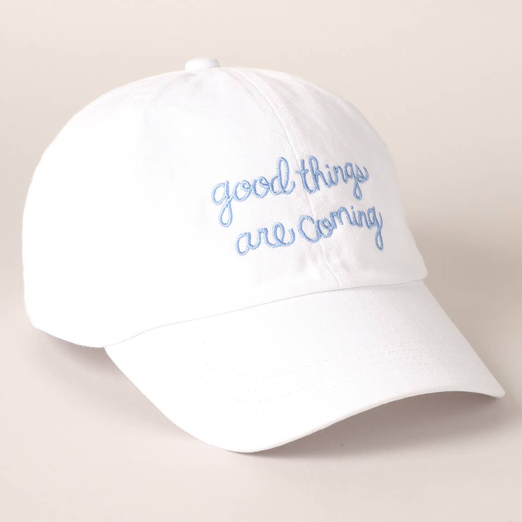 Fashion City – wholesale Baseball cap – Women's – Good Things Are Coming Embroidered Baseball Cap4