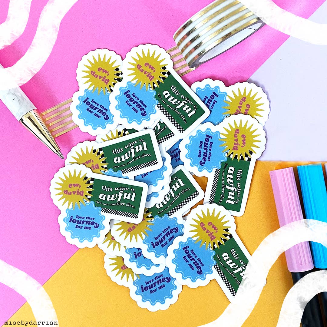 Misc. By Darrian - Wholesale Sticker - Schitt's Creek Quotes Weatherproof Vinyl Laptop Sticker2