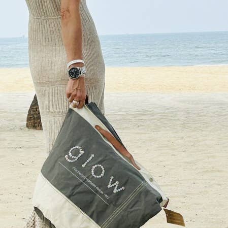 Casa Natura Design SL - Vendita all'ingrosso Borsa da spiaggia - Borsa Rotonda in Tela con Cerniera e Doppio Manico in Pelle -PRESTON CHLOE0