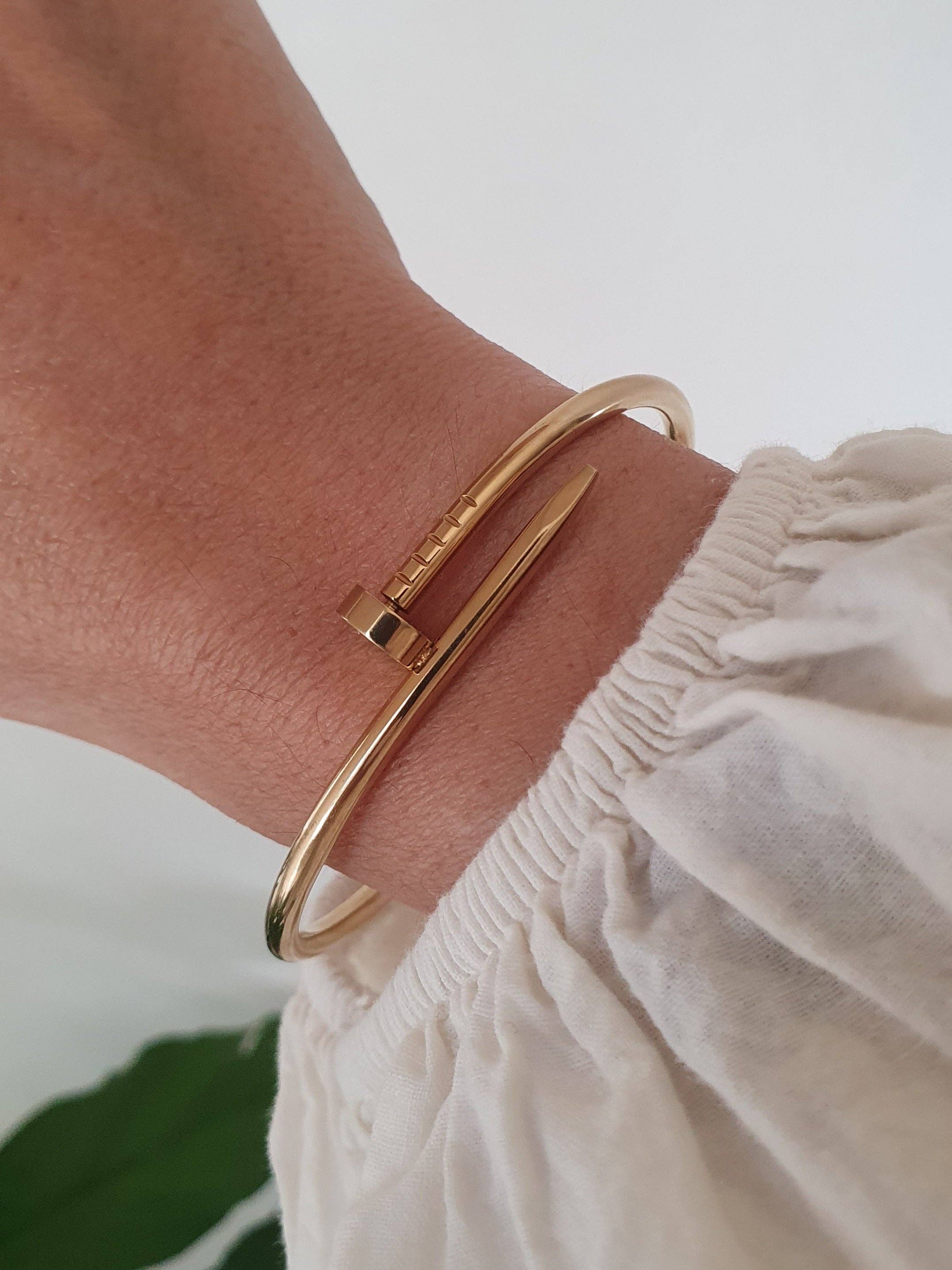 LAUVEA BOUTIQUE - Wholesale Cuff Bracelet - DALIA stud ring - gold/Size 11