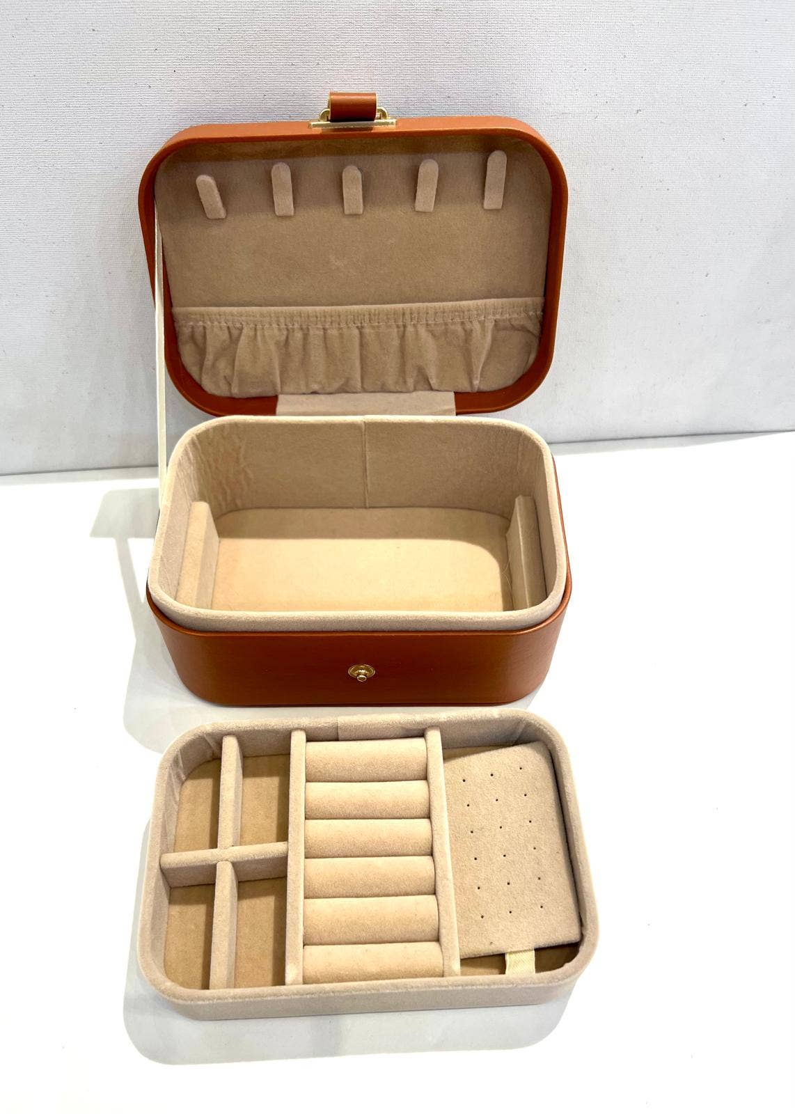 SHEERA - Wholesale Jewelry Box/Organizer - Cognac jewelry box2