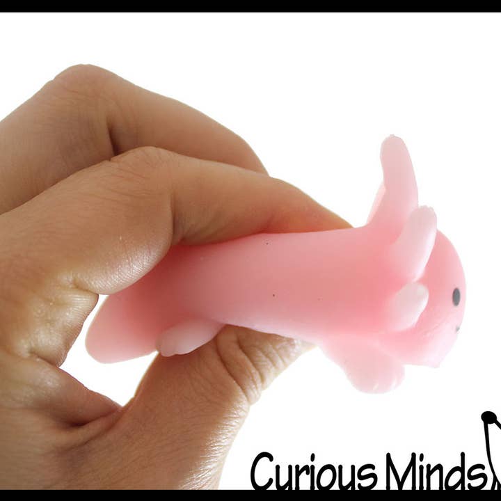Curious Minds Toys - Wholesale Squishy Toy - Kids & Baby - 1 Axolotl Large Mochi - Cute Animal Gummy Mochi Fidget Squis8