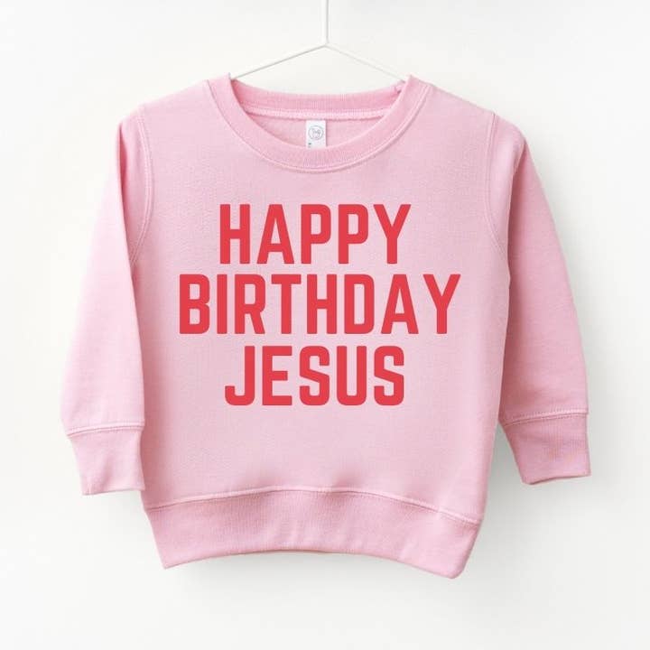 Little & Brave - Wholesale Sweatshirt - Kids - Happy Birthday Jesus - Christian Kids Sweatshirts - Holidays1