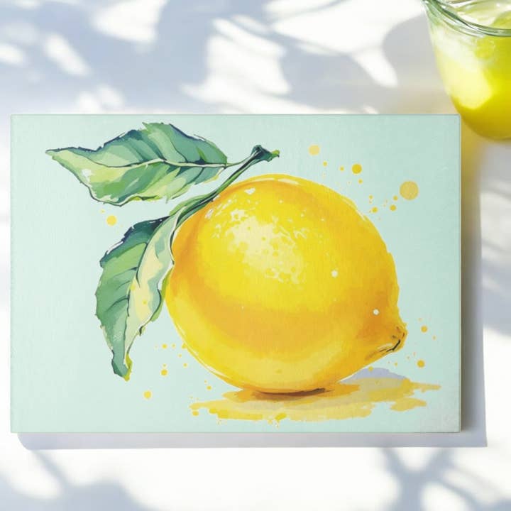 Lemon Art Cutting Board Serving Platter for wholesale by Resinate By KS / by KRISTIN SMITH