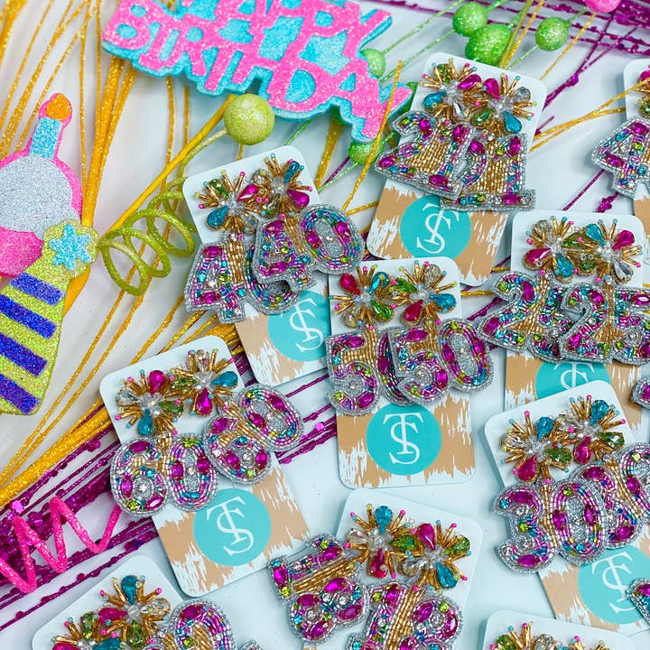 Taylor Shaye Designs - Vente Boucles d'oreilles pendantes - Boucles d'oreilles d'anniversaire Milestone16