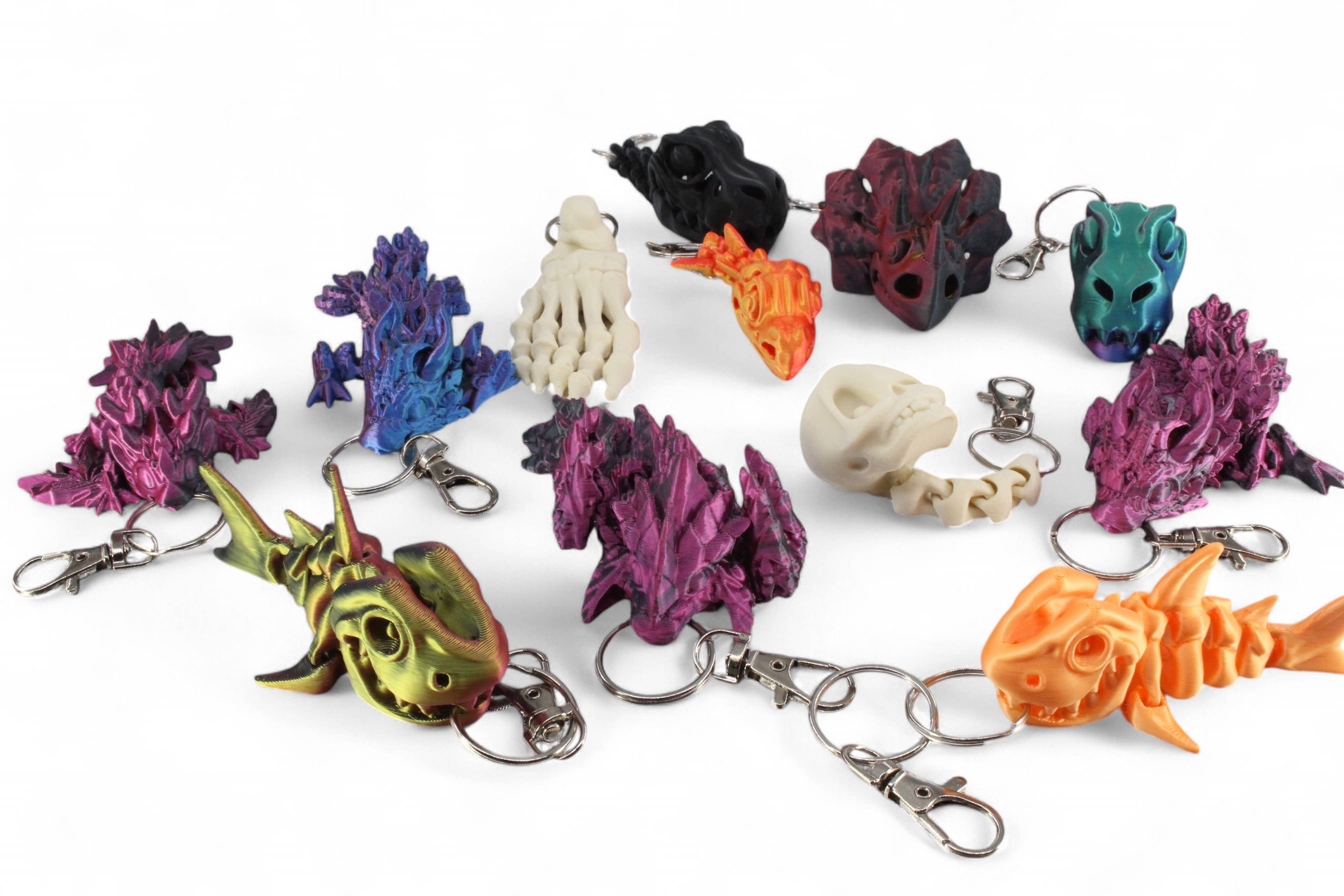 PowerTRC 3D Print - Wholesale Keychain - Unisex - 3D Printed Mixed Keychains with Stand, Mixed Styles/Color1