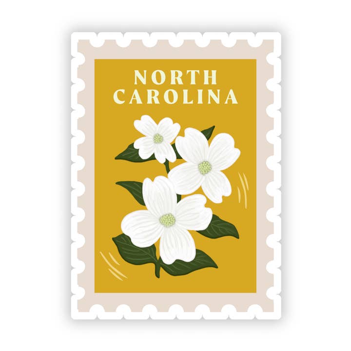 North Carolina Staatsblumen-Stempelaufkleber, 2,5 Zoll für den Großhandel von Jessica Holly Creative