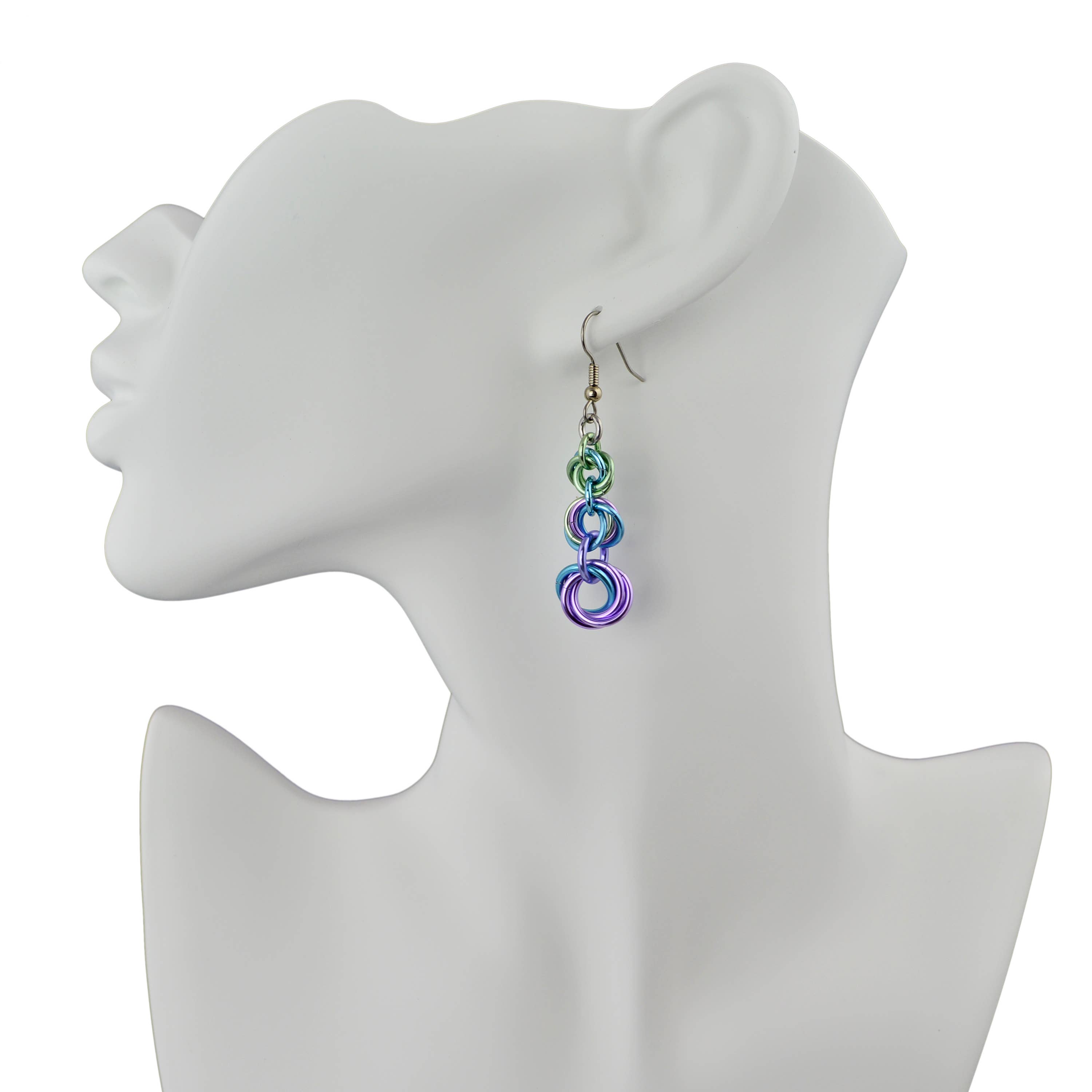 Rebeca Mojica Jewelry - Wholesale Dangle Earrings - Knotted Metal Graduated Earrings - Cosmic Unicorn1