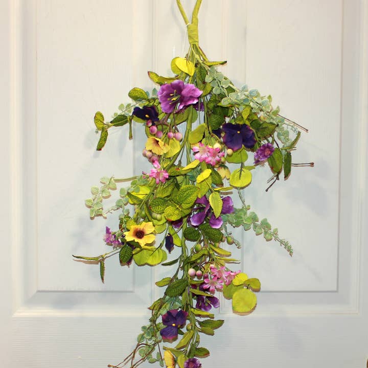 WORTH IMPORTS - Wholesale Artificial Plant - 24" Mxd Teardrop W/Pansy2