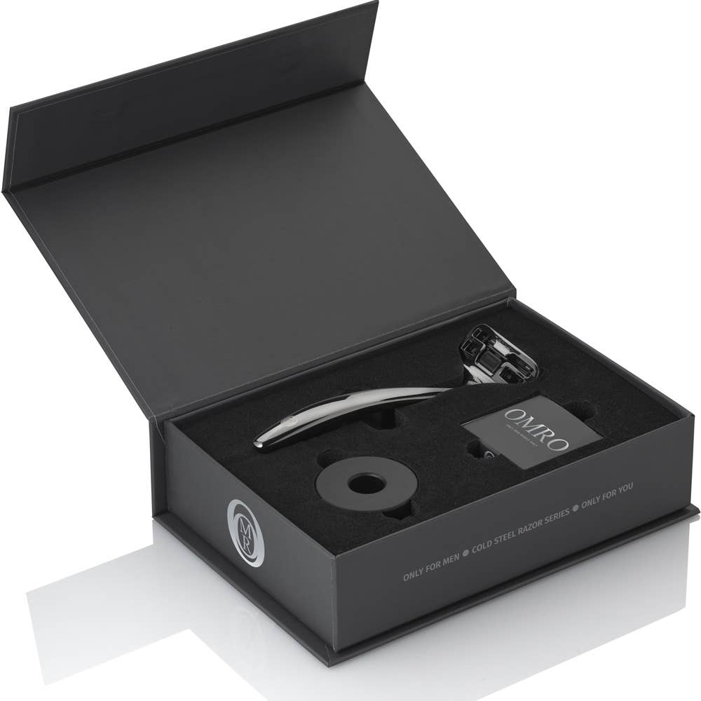 OMRO - Christian Fraisl - Wholesale Razor - Men's - RAZOR KIT COLD STEEL Razor Handle, Razor Stand, Refills 2