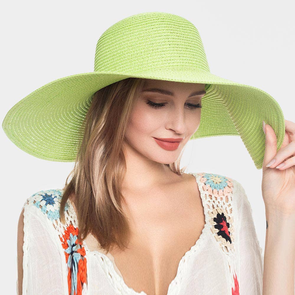 Sensibling Corp. - Wholesale Straw Hat - Women's - Solid Straw Sun Hat
14
