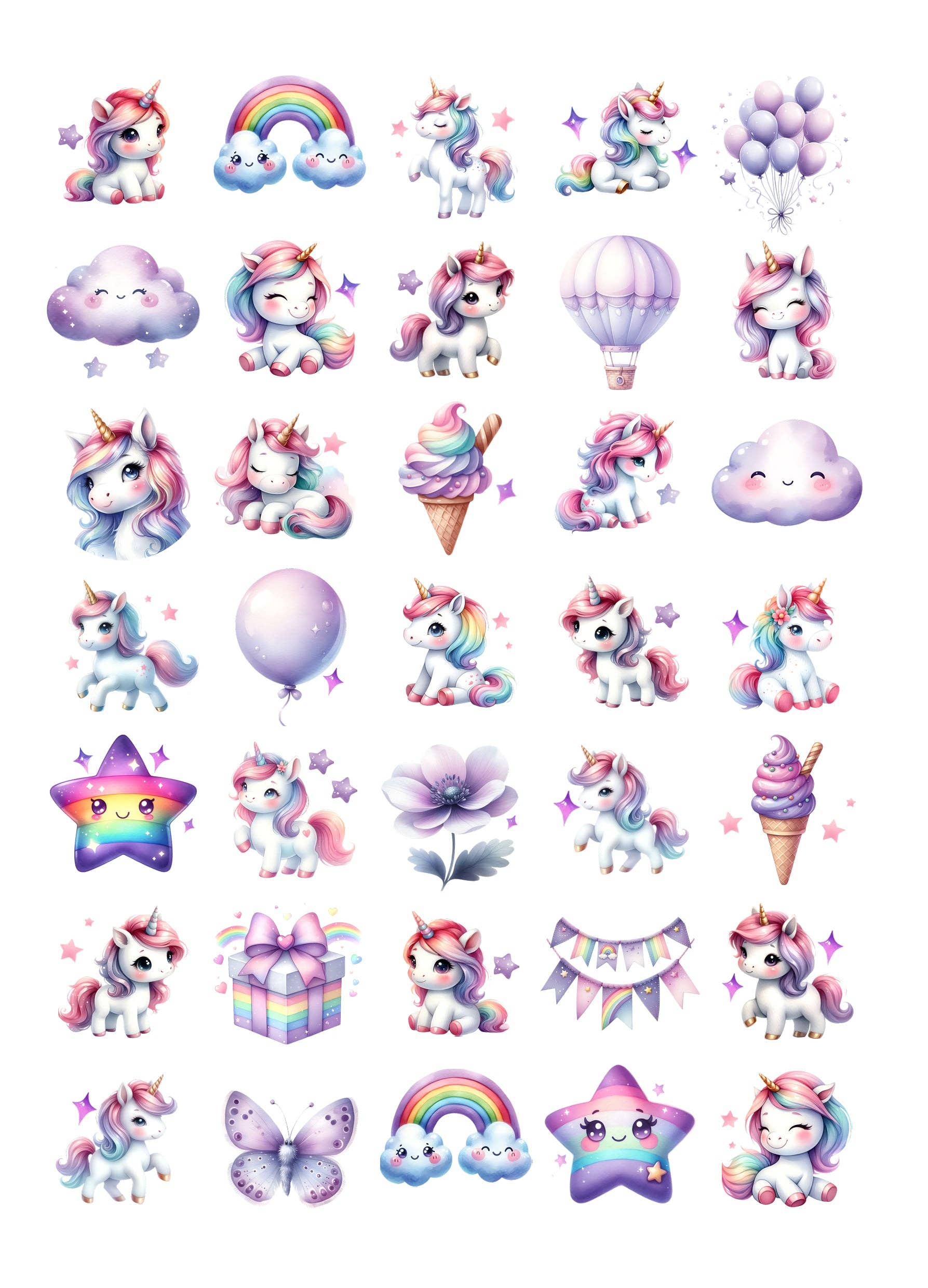 Sticker Varia - Wholesale Sticker - Kids & Baby - Sticker Sheet Unicorns2
