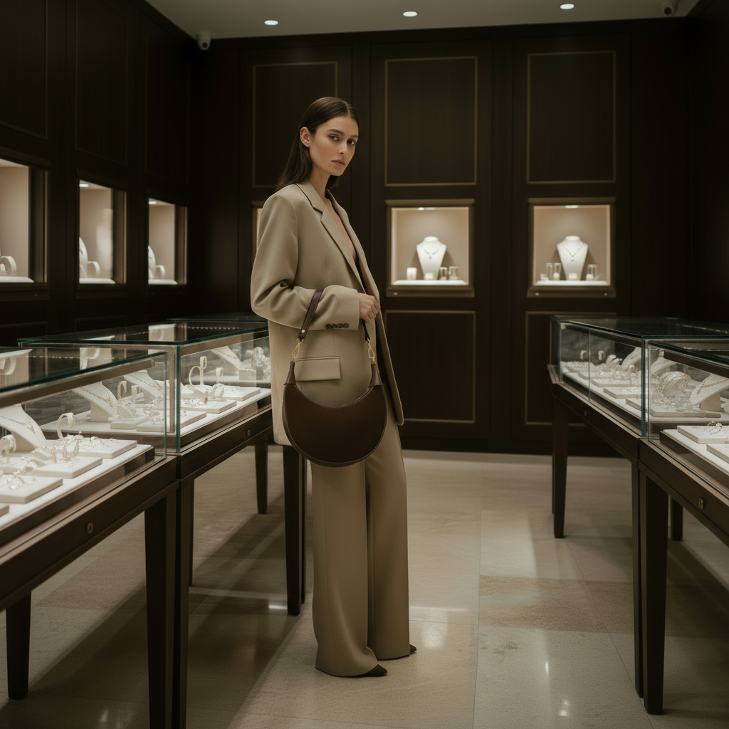 TAKEASY - Vente Sac porté épaule – femme - Sac à bandoulière en cuir suédé5