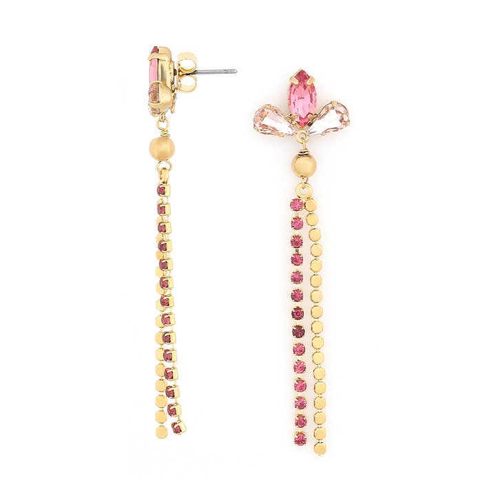 Irene 2-chain Dangle Post Earrings for wholesale by ELKA LONDON