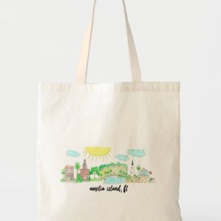 Amelia Island FL Market Tote voor wholesale door Island Haus Co