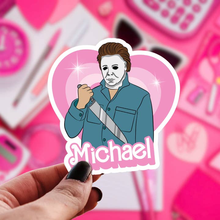 Barbie Michael Myers Sticker - Halloween Horror Movie Fans for wholesale by Pretty Toxic Stickers