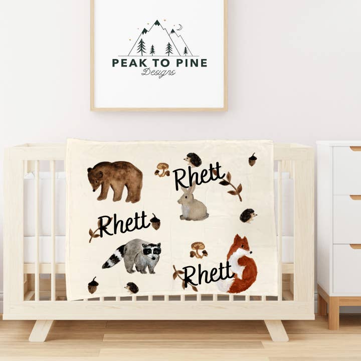 Peak To Pine Designs - Wholesale Bedding Blanket - Kids & Baby - Vintage Grove Paintings Blanket14
