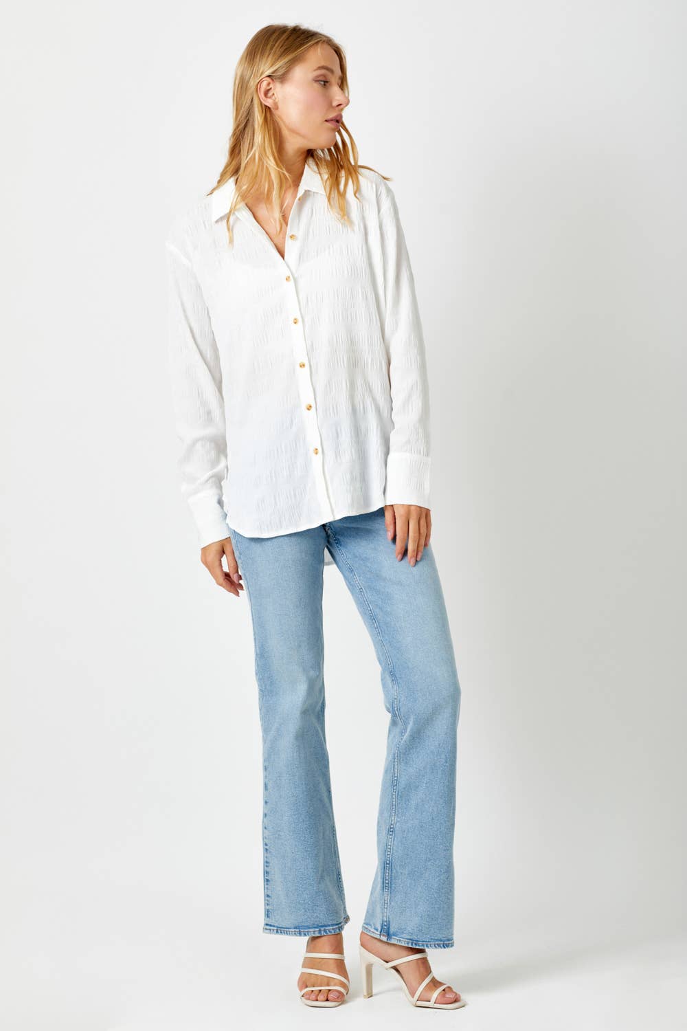 Mystree - Wholesale Button Down Shirt - Women's - 60209 Textured Button Down Shirt18