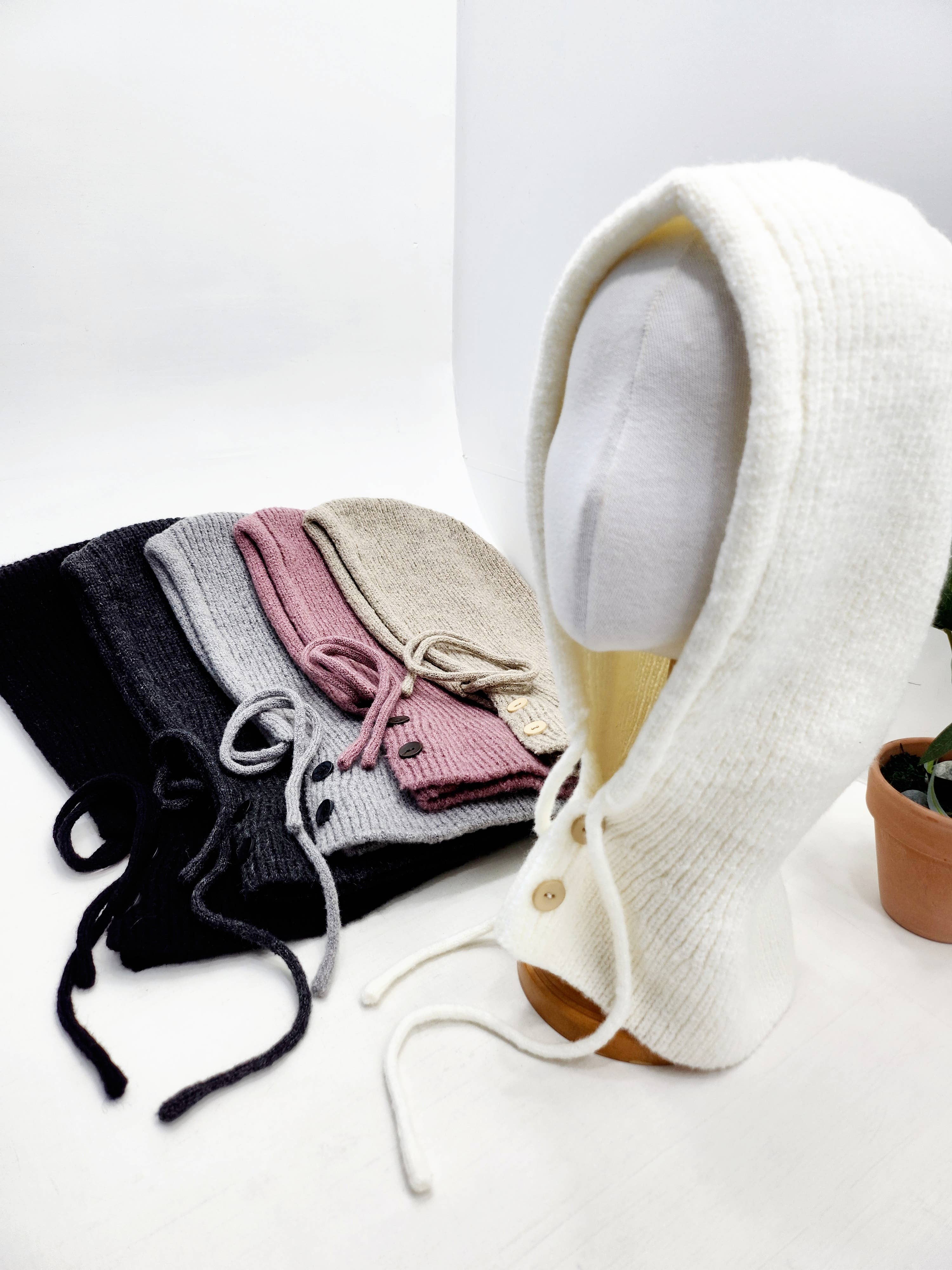 Comfortarians - Wholesale Balaclava - Women's - Sweater Knit Wool Hooded Winter Balaclava Hat3