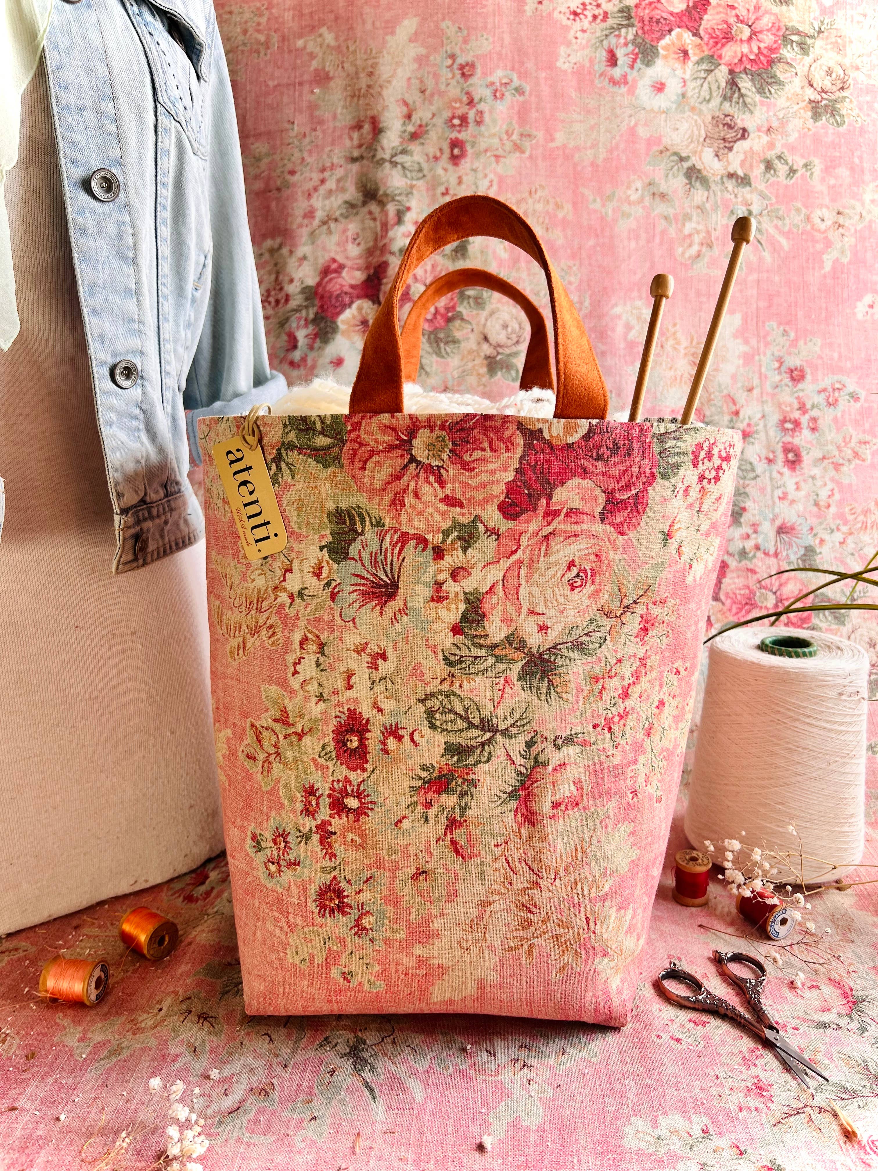 Atenti - Wholesale Tote Bag - Women's - Rosewood Hope Basket, Project Bag1