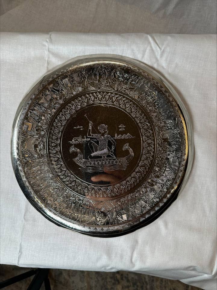 Prato Decorativo Antigo Altamente Artesanado por atacado de vintarust