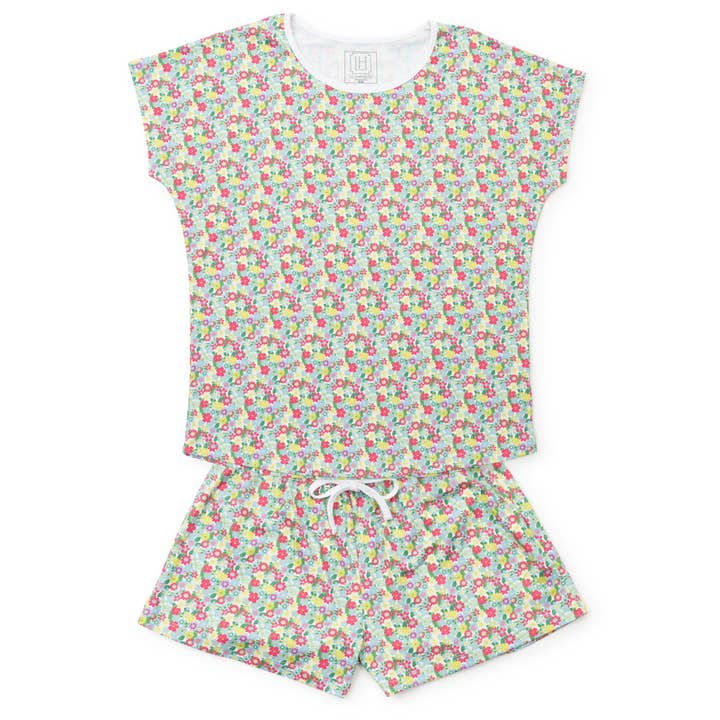 Ensemble de pyjama court pour femme Riley - Floral Arboretum pour la vente par Lila + Hayes