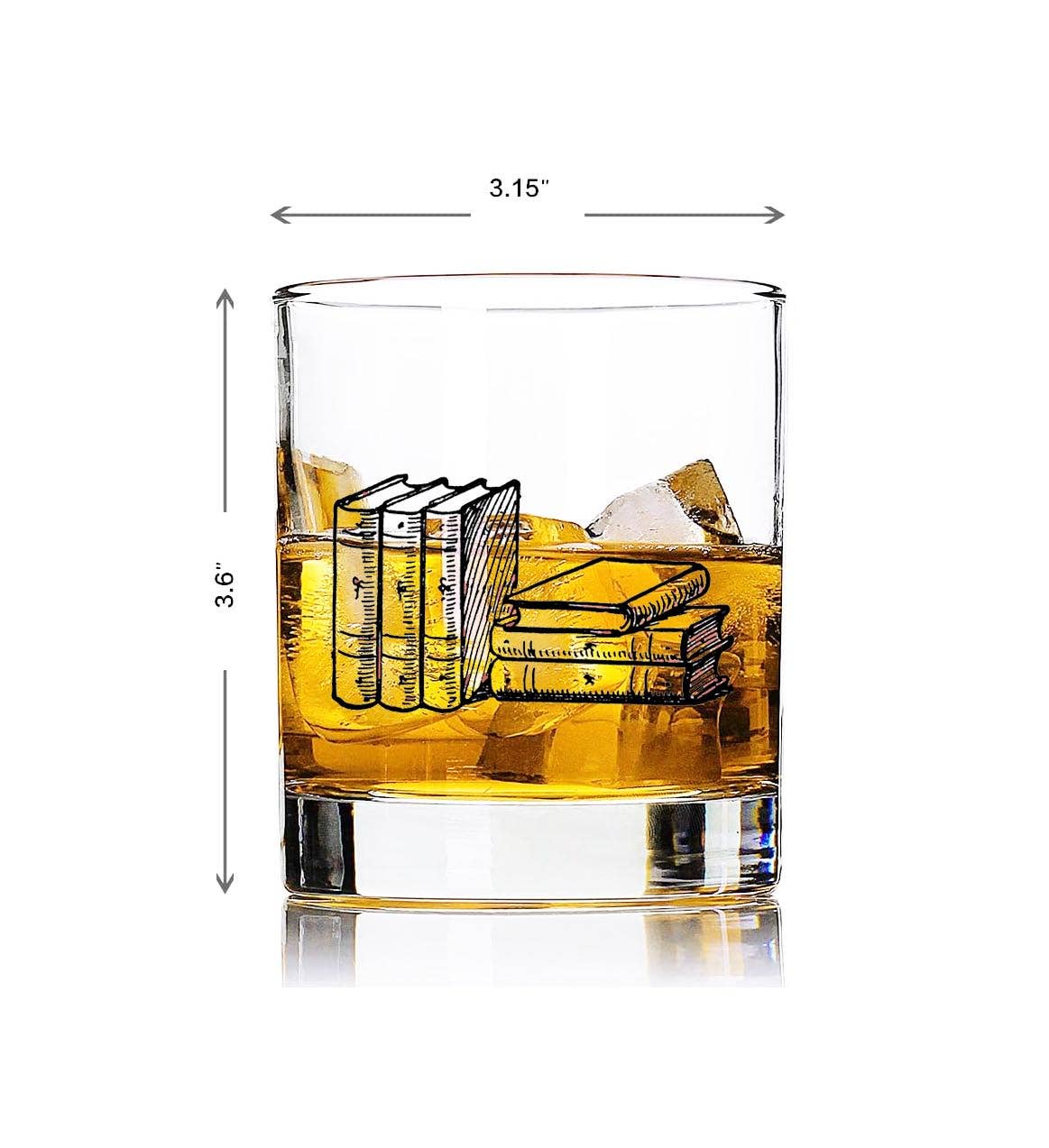 Fly Paper Products - Wholesale Cocktail/Liquor Glass - Stack of Books 11oz Glass Tumbler4