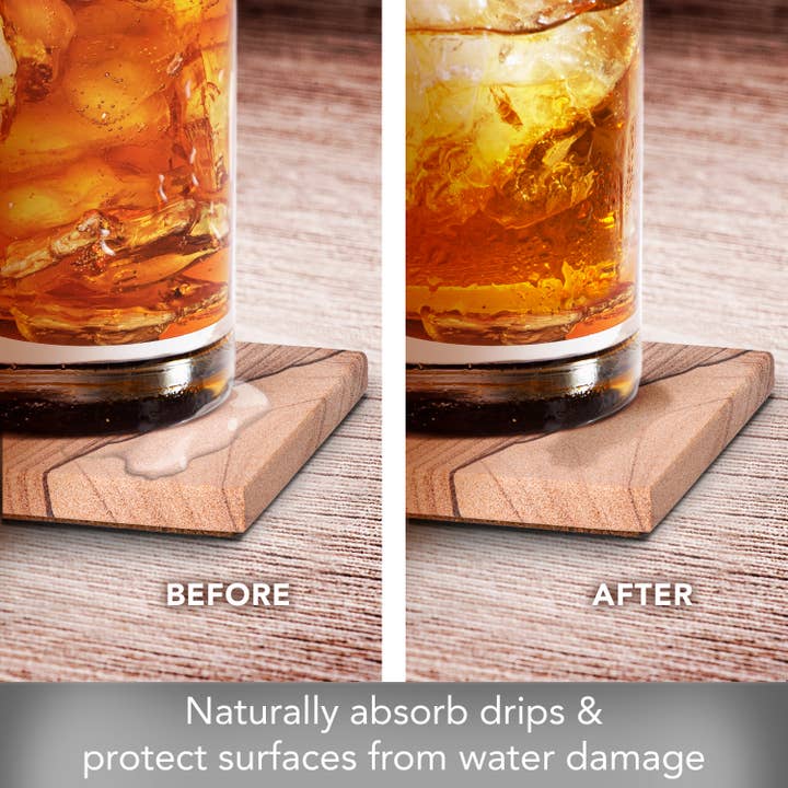 CounterArt/Highland Home/Thirstystone/CoasterStone - Wholesale Coasters - Thirstystone Natural Sandstone Coaster 4 Pack